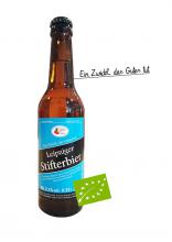 Flasche Bier mit Etikett "Leipziger Stifterbier"