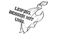 Taschentuch mit Knoten und Motto Leipzig besser mit uns